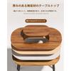 Fengzel Outdoor Outdoor Iro Fireplace Solid Wood Desktop with BBQ Foldable and Garden BBQ Stove Table, Grill, Portable, (Table (966053.5cm))