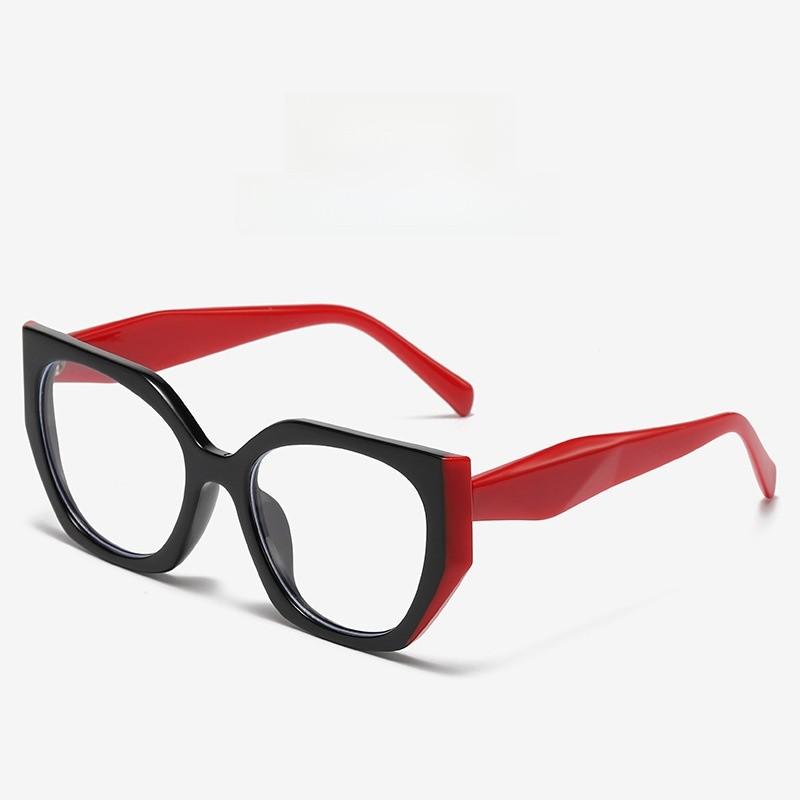 2022 Summer Fashion Designer Flat Top Eyewear Frame For Long Face Ladies