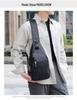 Men's Korean Style Multifunctional Crossbody Chest Bag - Fashionable Soft Leather Small Backpack Trend.
