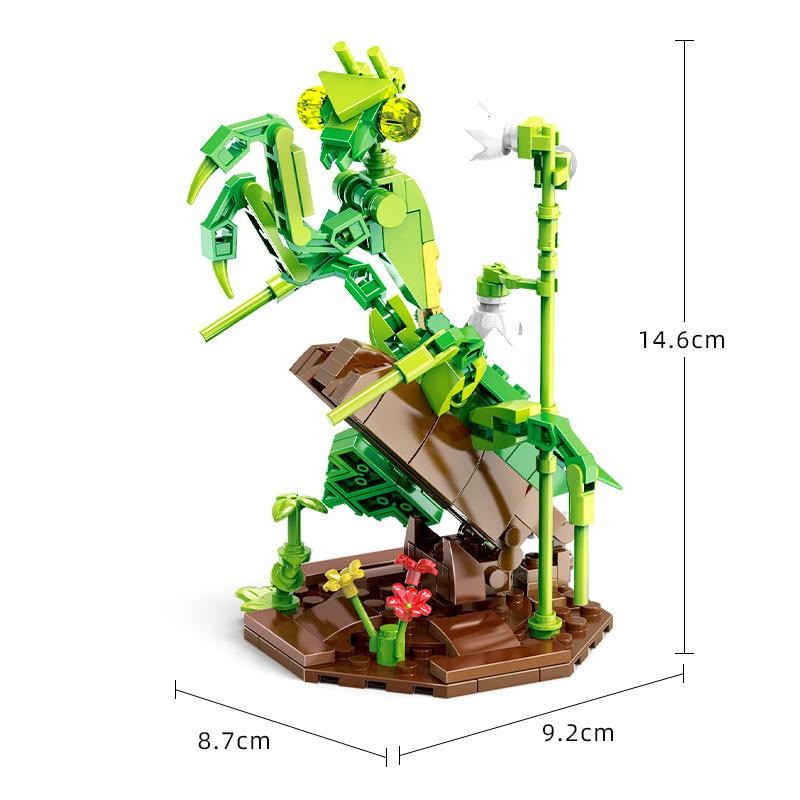Cute Animals The Insect Collection Butterfly Mantis Bee Snail Building Blocks Kit Girl Bricks Model Kids Toy Children