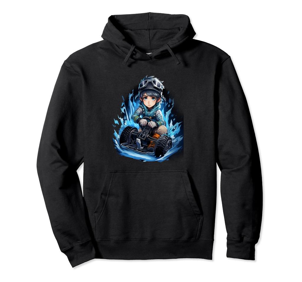 Ice Kart Racing Anime Ice Kart Racer Winter Car Race Hoodie