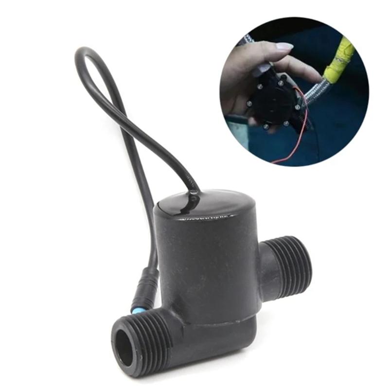 A84E-Digital Display Fauc Et Micro Water Flow Generator Household Sma Rt Tap Bathro Om Shower Head 4 Points Screw Mount