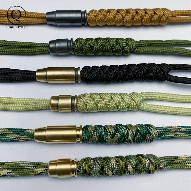Bullet Brass Knife Beads EDC DIY Paracord Woven Lanyard Pendants Accessories Military Fans Supplies Outdoor Tool Hangings Decors