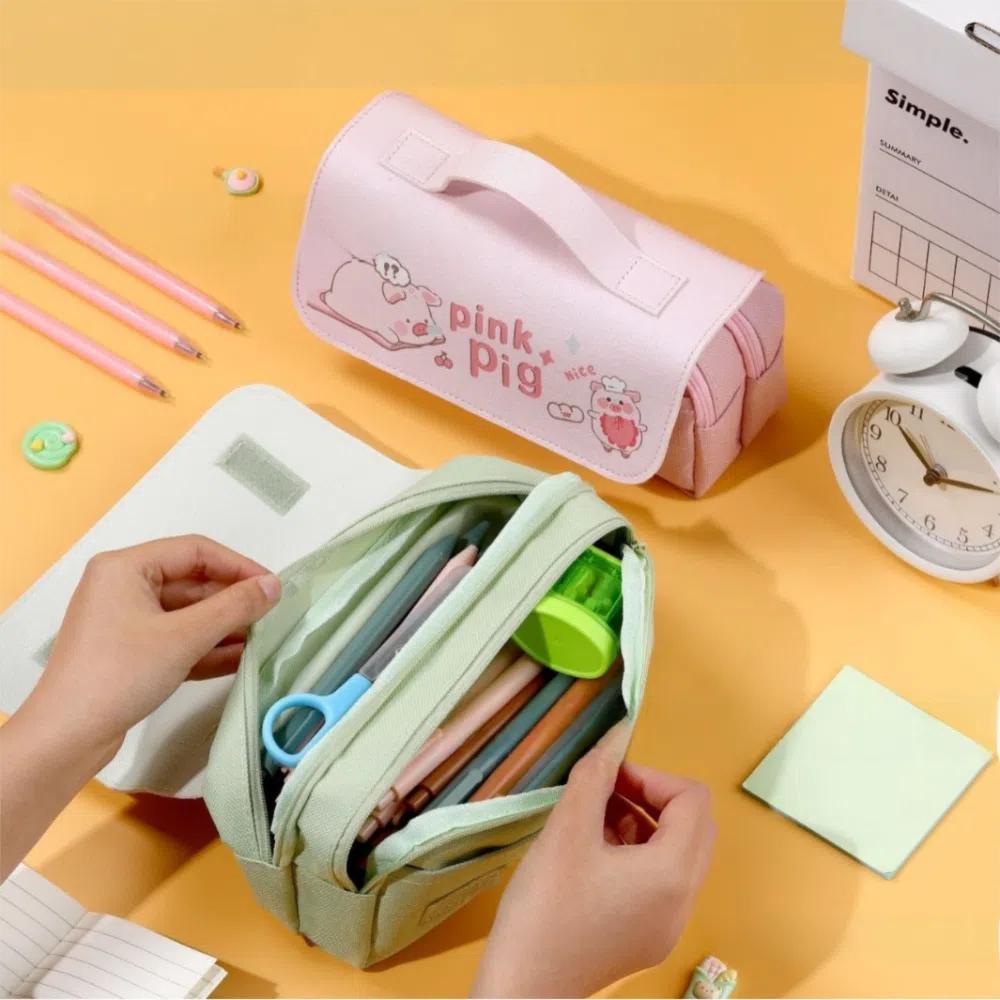 Piggy Rabbit Stationery Bag Large Capacity Cartoon Panda Pencil Case  Students Office