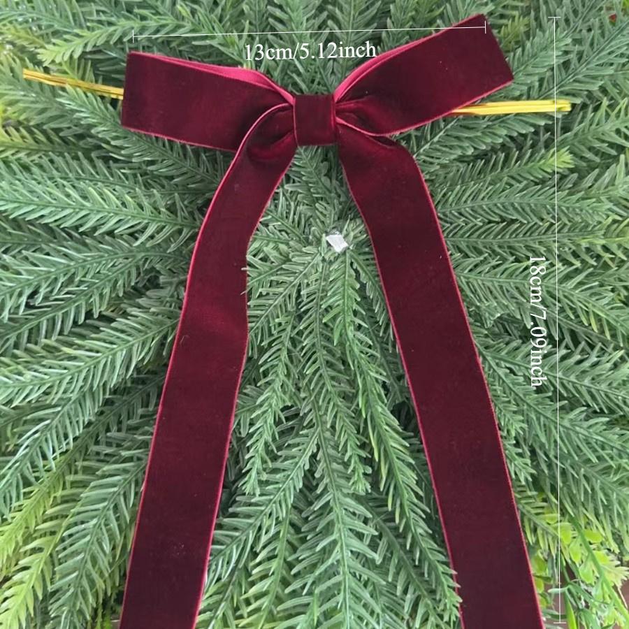 

2 шт. Рождественские украшения на дверь, Бархатные ленты, Подвески на рождественскую елку, Тканевые украшения на дверь, Украшения для рождественской елки, 2pcs