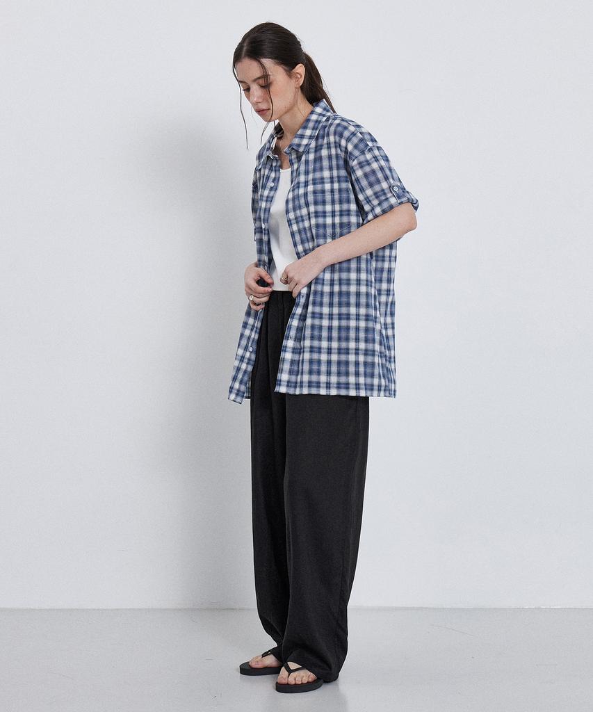 KIIMUIR (Women) Summer Semi-Wide Linen Pants_Black