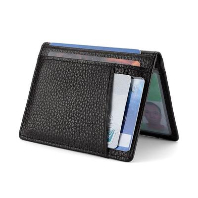Ultra-Thin Men's Genuine Leather Card Holder & Driver's License Case with Multi-Card Slots