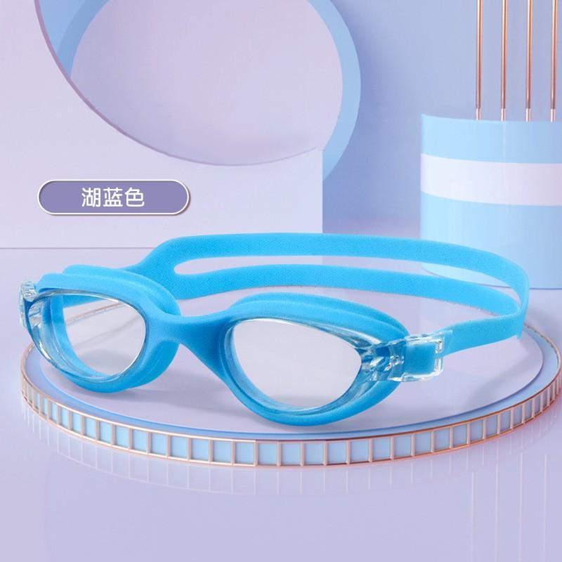 Anti-Fog Waterproof Adult Swim Goggles Silicone Large Frame Myopia Electroplated Earplug
