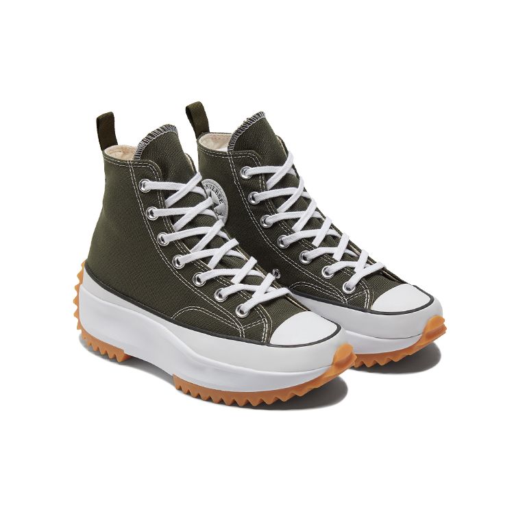 Converse Run Star Hike High Cargo Khaki Unisex Sneakers Green White 171667C