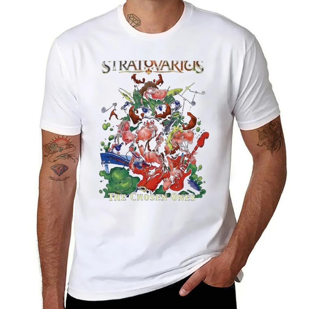 Stratovarius "The Chosen Ones" Stampa Grafica Band Cartoon Band Heavy Metal Power Metal T-shirt Streetwear