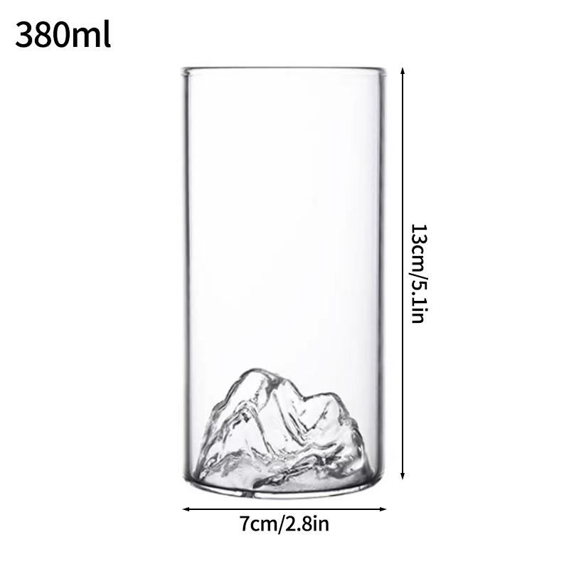 Transparent Whiskey Glasses Mountain Crystal Glass Drinking Glasses for Drinking Bourbon, Cognac, Scotch, Cocktails 125-380ml