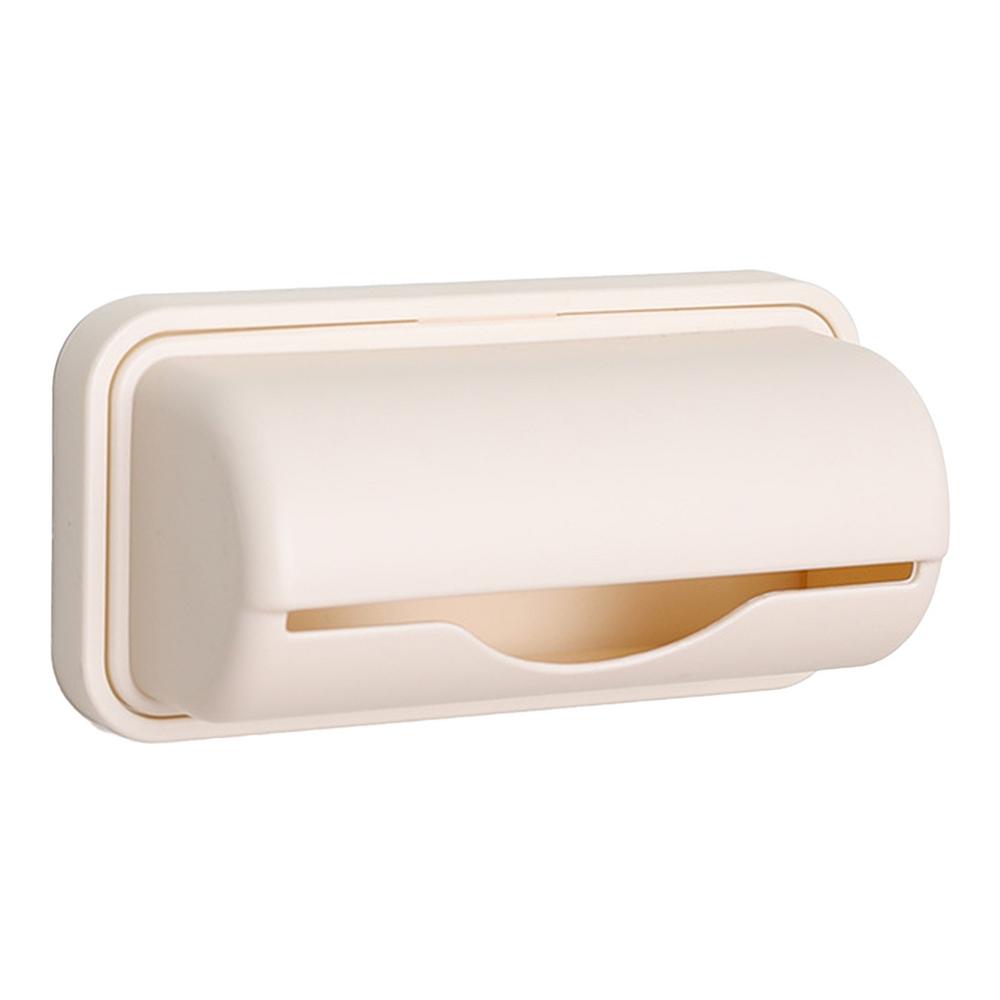 Wandmontierte Müllbeutel-Aufbewahrungsbox Frischhaltefolien-Behälter Müllbeutelhalter Küchen-Plastiktüten-Spender Badezimmer-Organizer