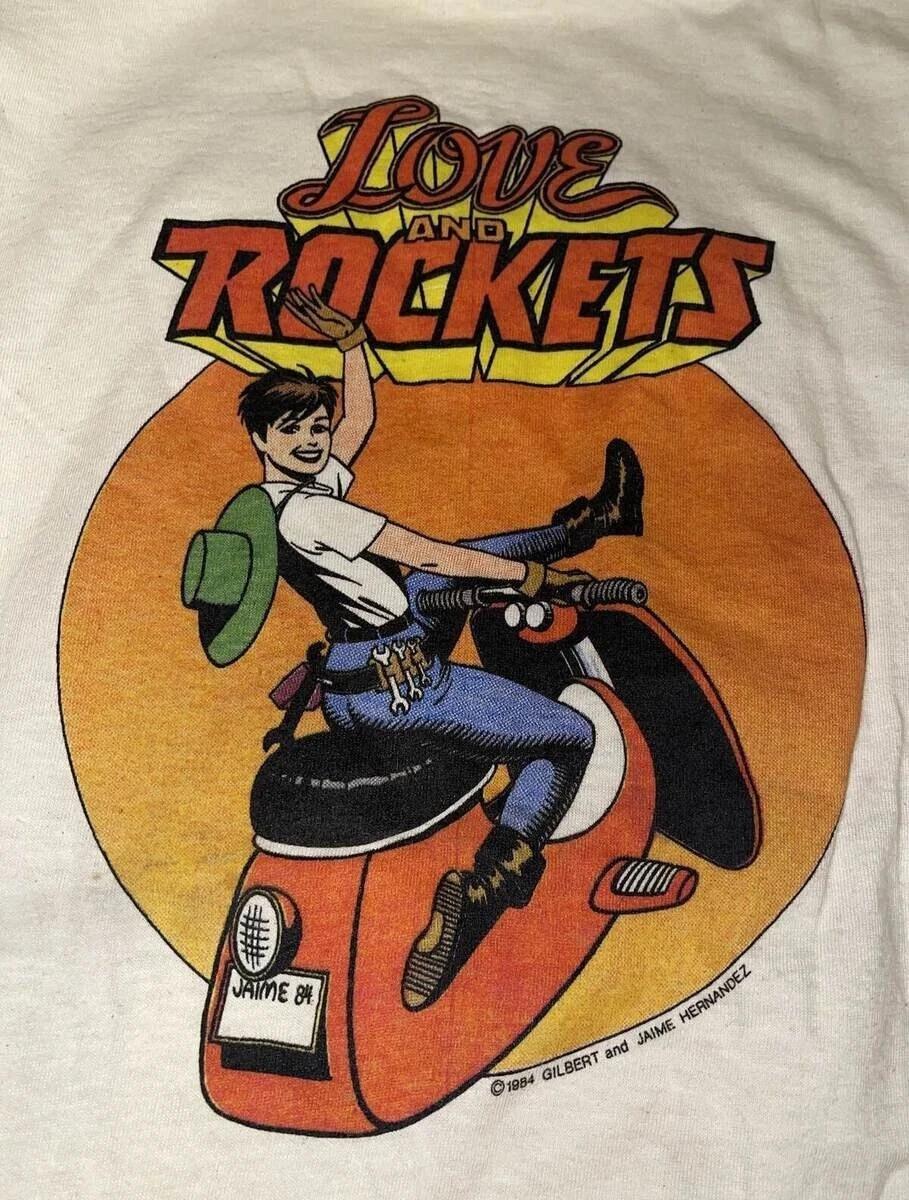 

Винтаж Футболка группы Love and Rockets Гилберт и Хайме Эрнандес Унисекс S-4XL 2XL