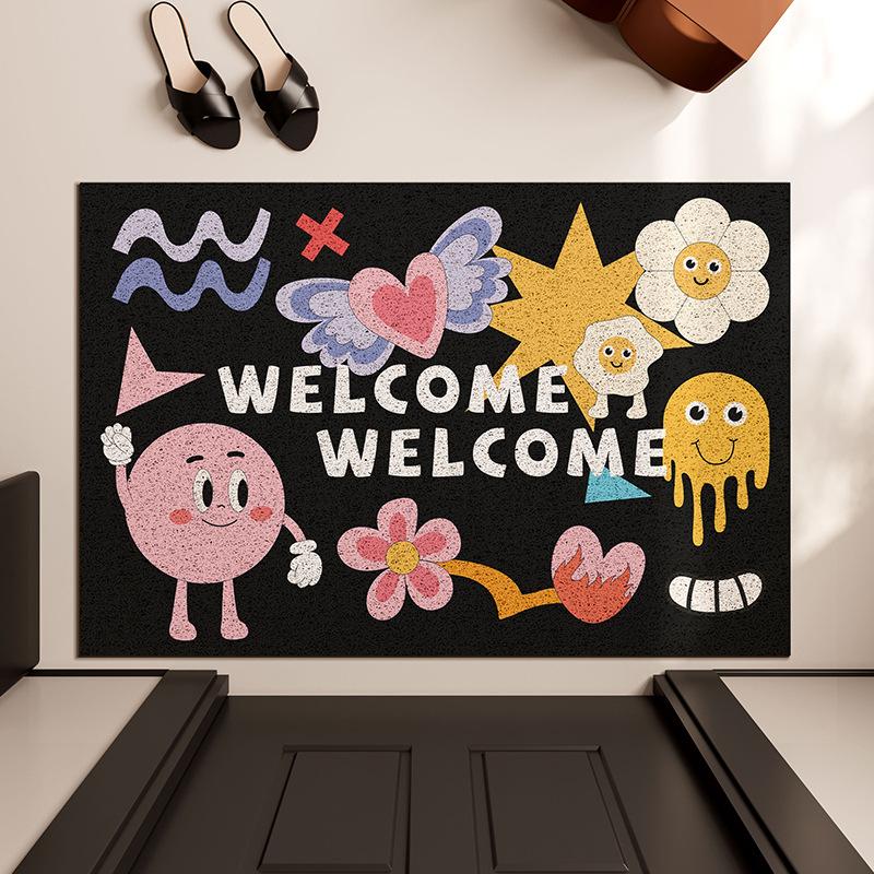 Internet Celebrity Millennium Style Home Silk Ring Floor Mat Can Be Cut Entrance Door Rubbing Land Mat Non-Slip Silk Ring Door Mat