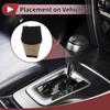 Partuto Gear Shift Knob Car PU Easy Installation Cover, Beige, 1pc, Use, Polyester, Anti-Slip, Dustproof, Waterproof, Protective,
