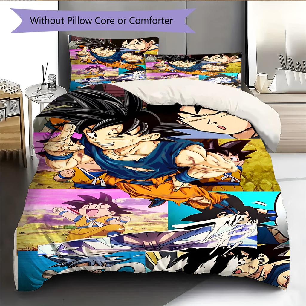 Cartoon Pattern Bedding Quilt Set Quilt Cover Pillowcase Home Decoration Birthday Gift (1 * Duvet Cover + 2 * Pillowcase, Without Core)
