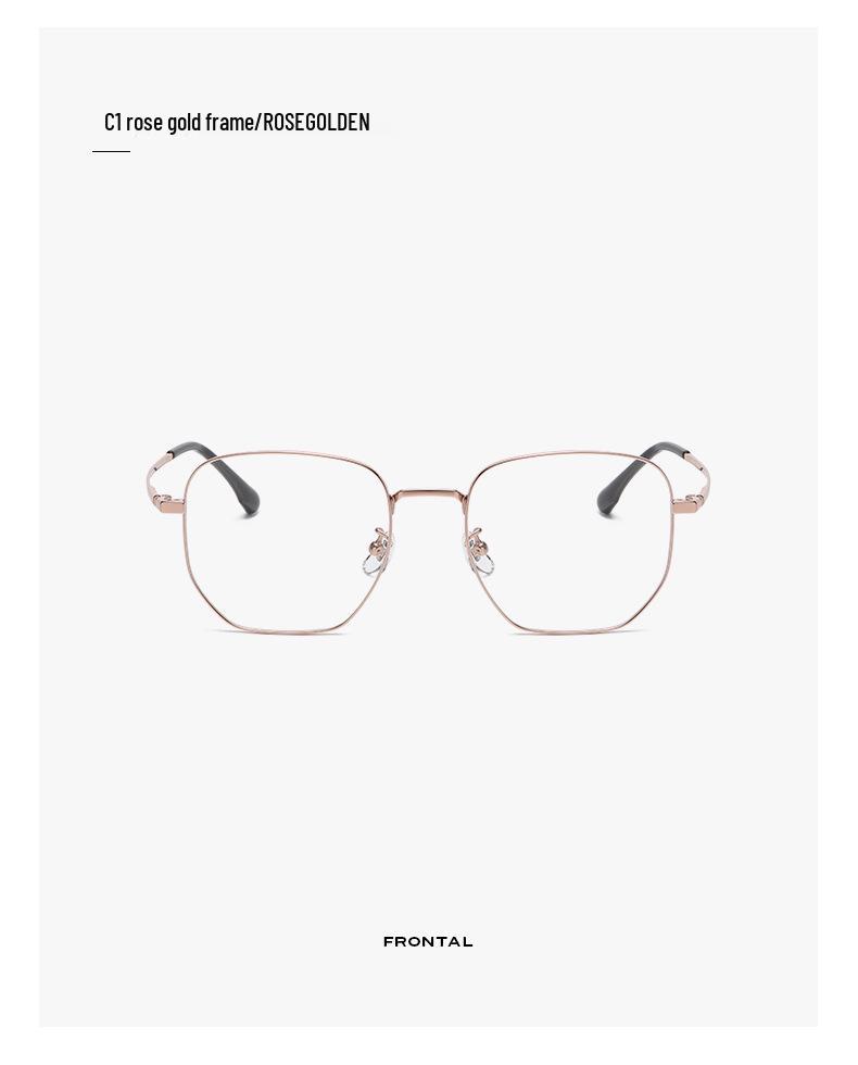 Vintage Ultralight Pure Titanium Eyeglass Frame | Large Polygonal Slim Design | Unisex Minimalist Prescription Glasses