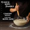 304 Stainless Steel Danish Dough Whisk/13-Inch Sourdough Mixer/Smooth Wooden Handle Design/Suitable for Mixing Sourdough And Bread