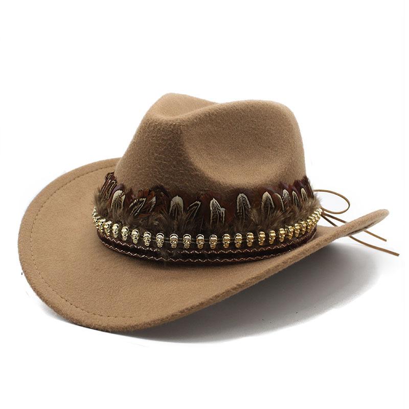 Tibetan Ethnic Style Decoration, Casual Sunshade, Sun Protection And Warmth, Men'S And Women'S Woolen Western Cowboy Hats, Spring Mongolian Hats