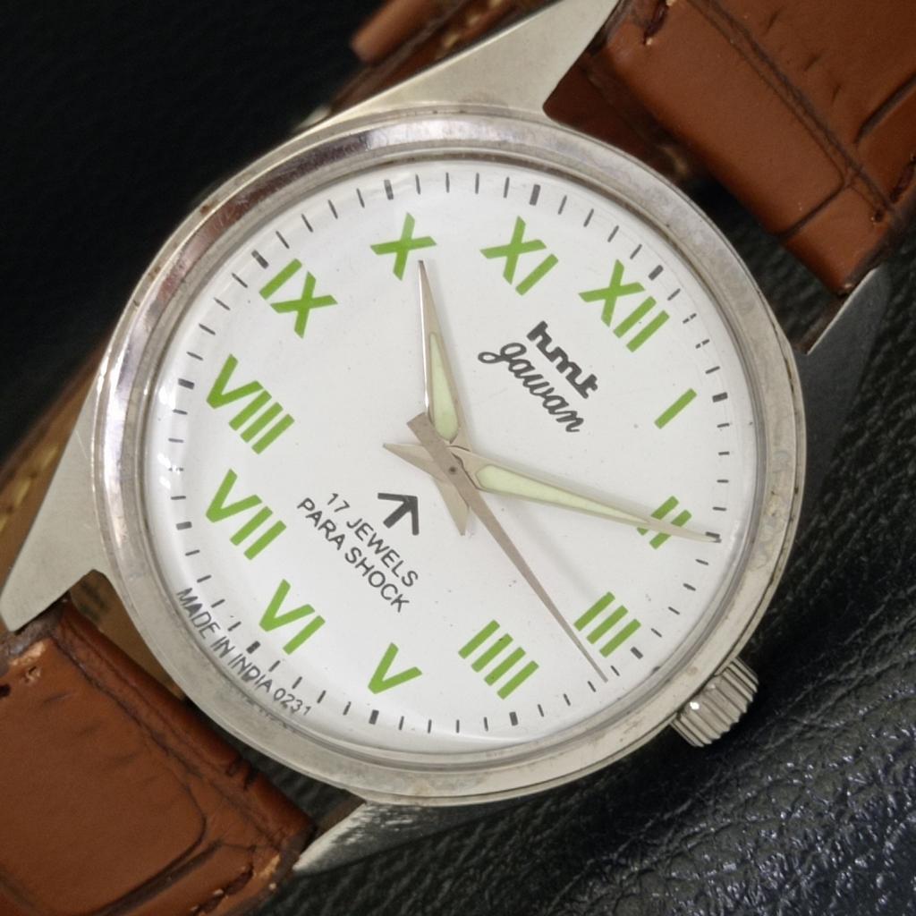 

HMT JAWAN INDIAN HAND-WINDING MENS WHITE COLOR DIAL WATCH a431056-2 R105-a431056