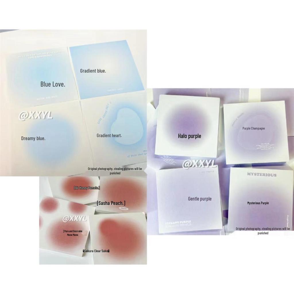 Dreamy Blush & Blue Gradient Sticky Notes Origami-Style Journal Notebook