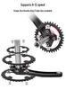 EVOSID Hohl integrierter Mountainbike Kurbelsatz mit Innenlager, 104BCD, Einzelkettenblatt (32/34/36/38 Zähne)