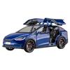 1:24 Diecast Metal Tesla Model X Large Sedan SUV Alloy Pull-Back Car Model, X_Blue