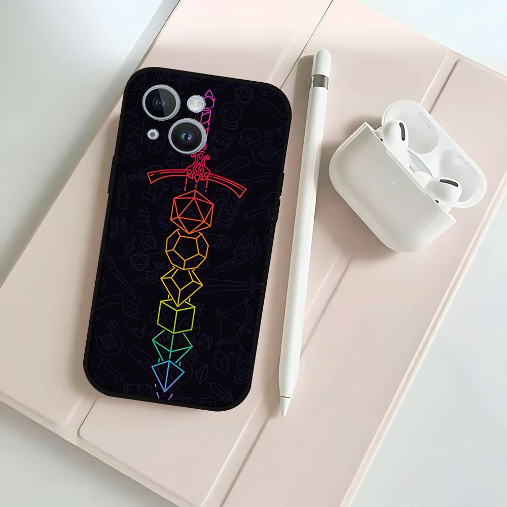 Juego D-dungeons D-dragons D-DNDs Black Phone Case That Fits For IPhone 17,16,15,11,13,14 Pro Max,Plus,X,Xr,Xs Max,13Mini