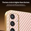 For Samsung Galaxy S24 Phone Case Carbon Fiber Textured Electroplated TPU Back Cover