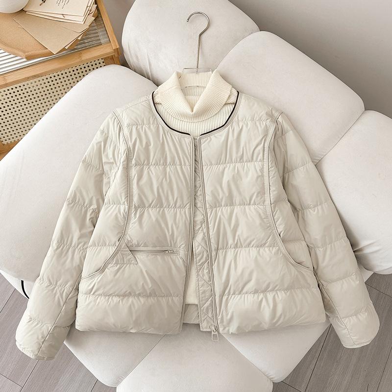 Wind collarless light down cotton clothes women's winter loose casual fashion warm cotton coat