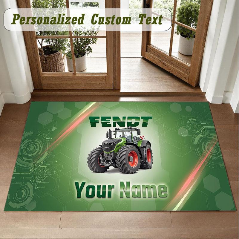 Crystal Velvet Square Rug Custom NameFendt Pattern Non Slip Home Floor Decor Rug
