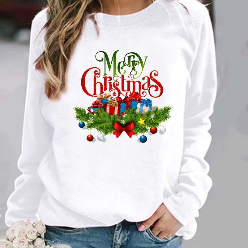 Women's Christmas Cartoon Printed Pullover Hoodie
