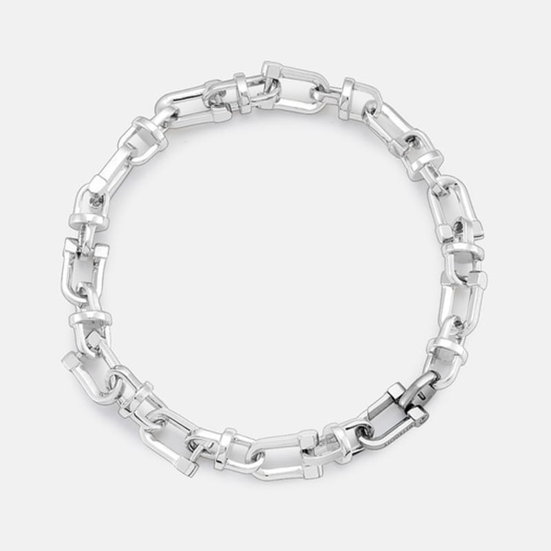 

METROCITY JEWELRY Link Sterling Silver Combination Bracelet A241SB2155CPA 23cm