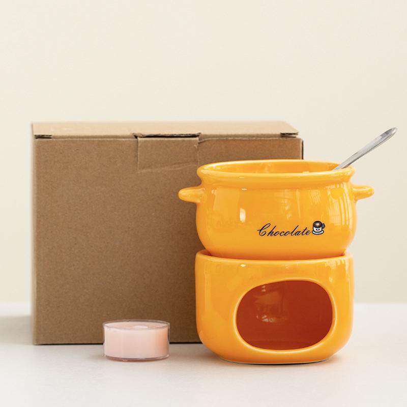 

Ceramic Chocolate Melting Pot Heater | Household Constant Temperature Mini Ice Cream And Cheese Melting Machine,With Candle Warm