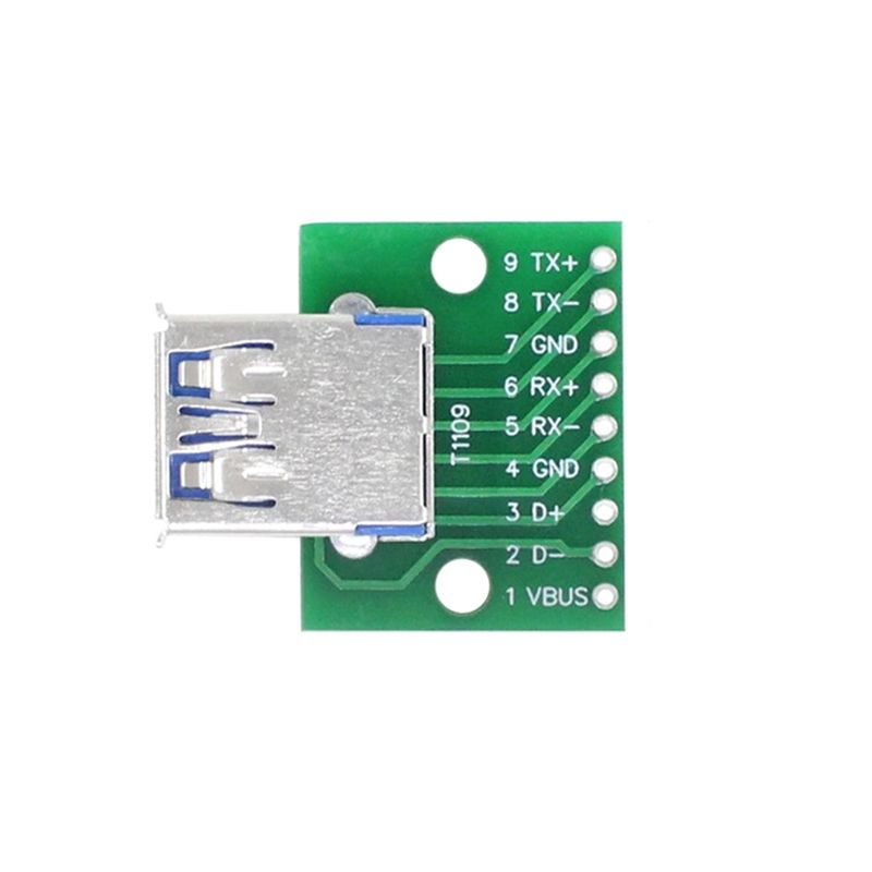 ABJI-1 PCS Usb 3.0 Female To Dip Pin Test Board Usb 3.0 To Dip Power Adapter Board Module Usb 3.0 Adapter Board Converter Green