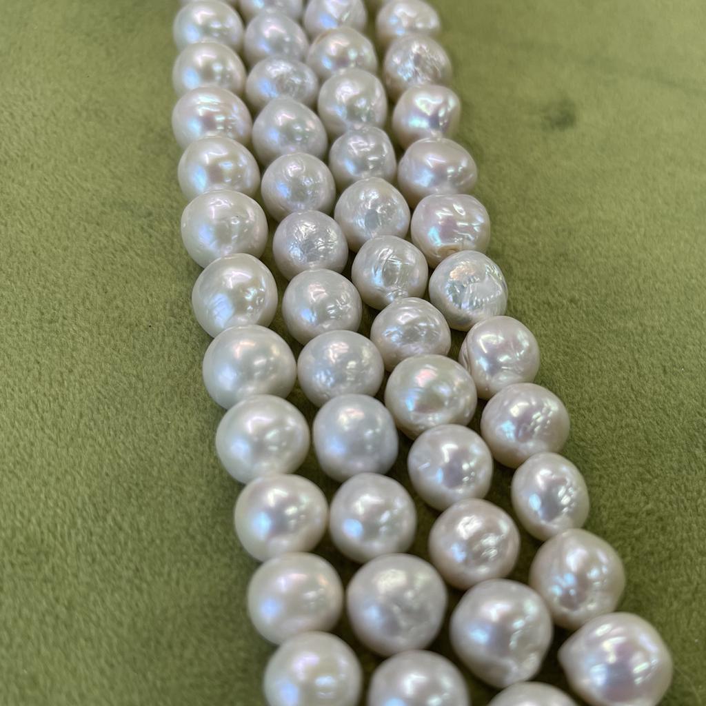 White Nearround Pearl 9-11mm For Jewelry Making DIY Necklace Bracelet Earrings Accessory