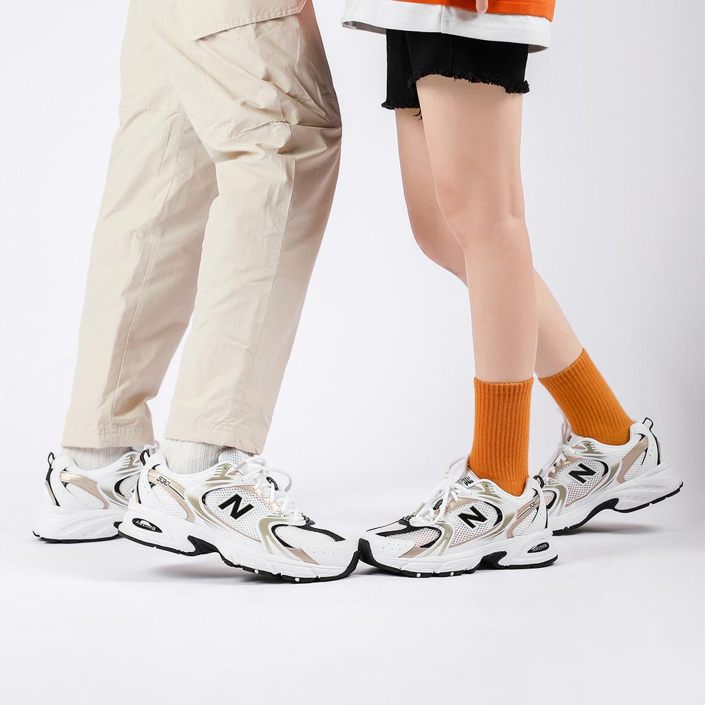 New Balance Nb 530 Series Retro Comfortable Mesh Fabric Synthetic Leather Low-Top Casual Running Shoes Unisex sneaker White Black MR530UNI