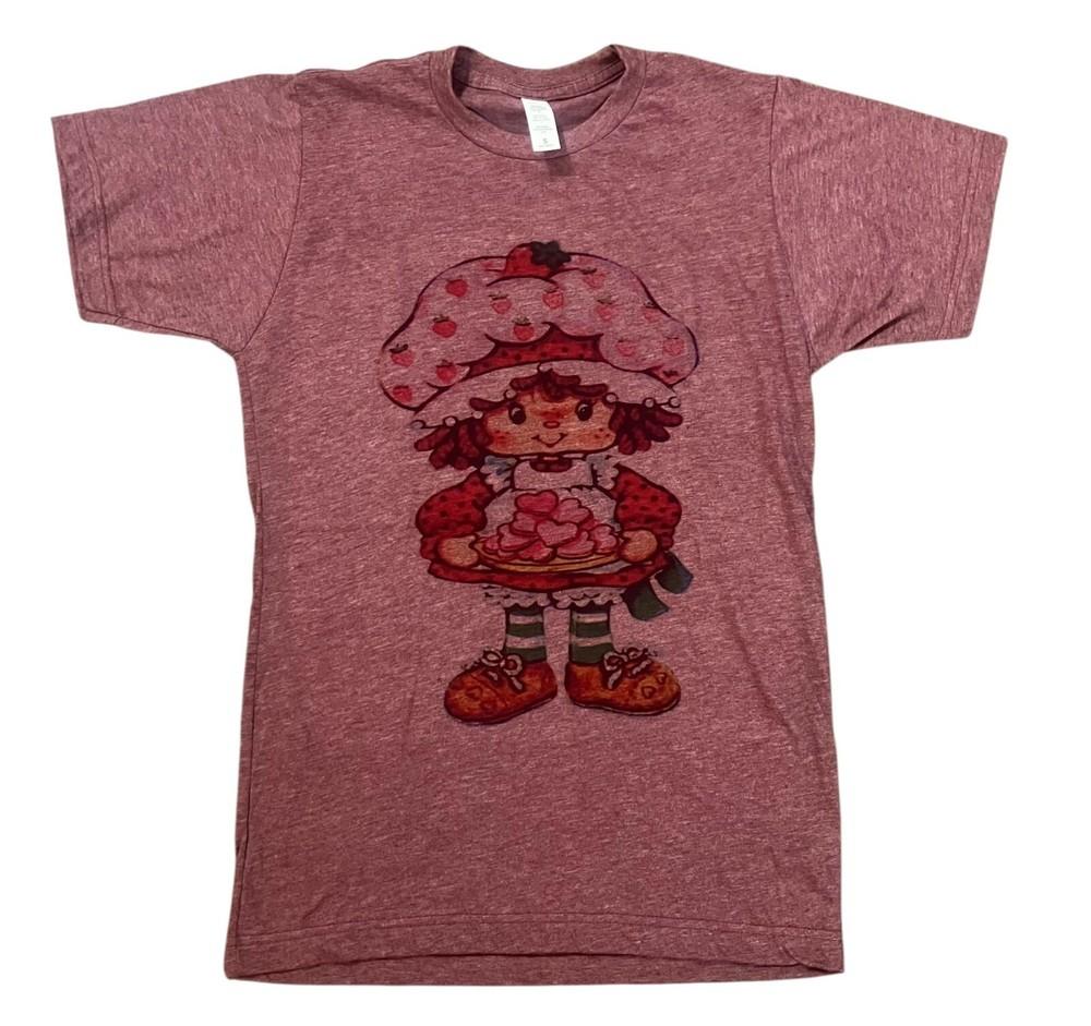 Men039s Strawberry Shortcake Tshirt Color Vintage Burgundy Soft Style Unisex T-Shirt