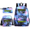 Deformed Zoo Surrounding Primary School Students Schoolbag Trend Starry Sky Backpack Leisure Three-piece Set
