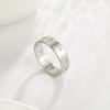 Faith Jewelry: European & American Style Hollow Cross Ring – Polished Stainless Steel Band for Men & Women