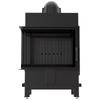 Fireplace KRATKI LUCY Left 12 kW Ø200 BLACK Pipe Luft Set with Closing