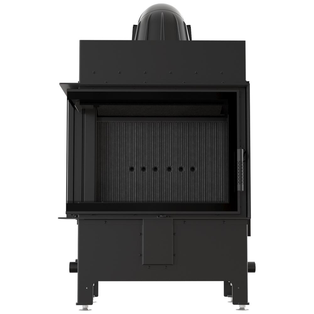 KRATKI LUCY Left Fireplace Insert 12 kW Ø 200 BLACK Built-in Set