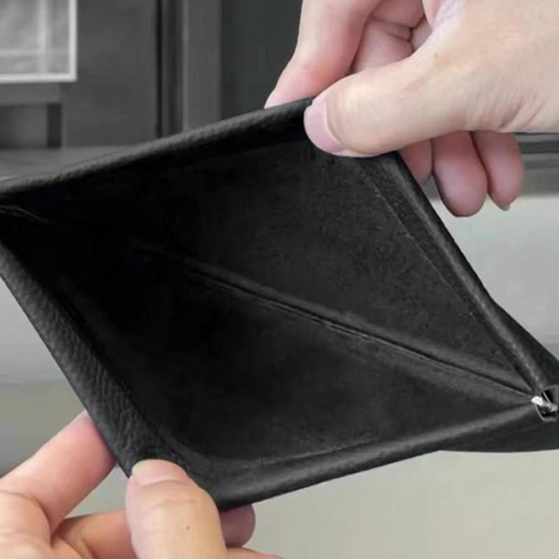 Self-Closing Long Wallet Artificial Leather Passport Driver's License Document Holder Data Cable Cosmetic Bag Storage