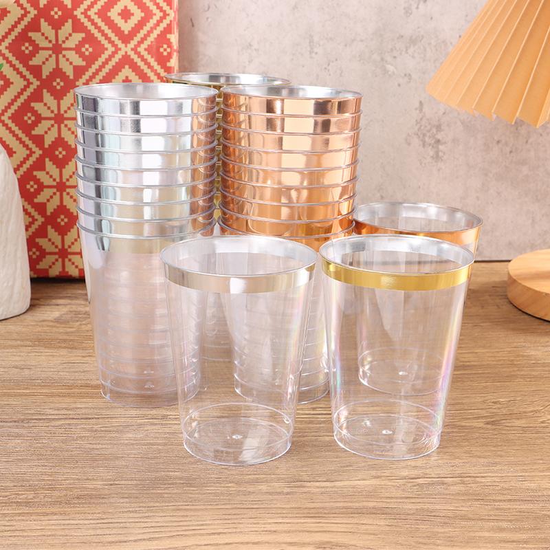 10Pcs 300Ml Phnom Penh Cup Hard Plastic Water Cup 10 Oz Plastic Wine Cups