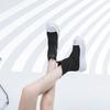 Fashion Casual High on Platform Shoes for Women Spring Autumn Ankle Boots Stylish Korean Designer Stretch Knitted Slip On Woman Footwear
