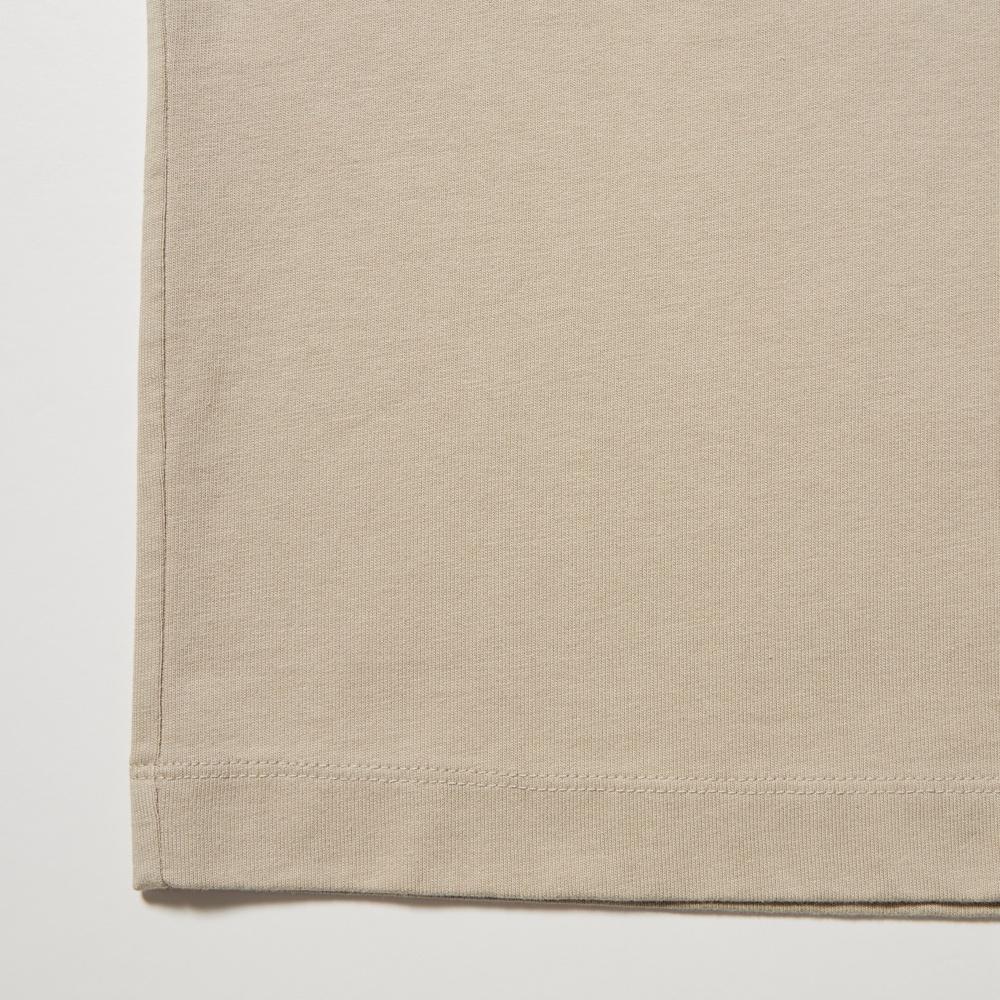 UNIQLO Plain Round Neck Loose Pullover Sweatshirt Unisex sweatshirt Khaki 455404-00