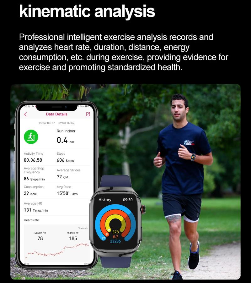 2025 Nové chytré hodinky na měření kyseliny močové, krevních tuků, EKG+PPG, pulzu, krevního tlaku, s Bluetooth voláním, sportovní pro Xiaomi, hodinky pro sledování zdraví