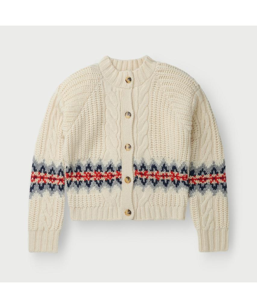 IROWOMEN Garik Over-Shoulder Nordic Cardigan Iowcw25101Ivx