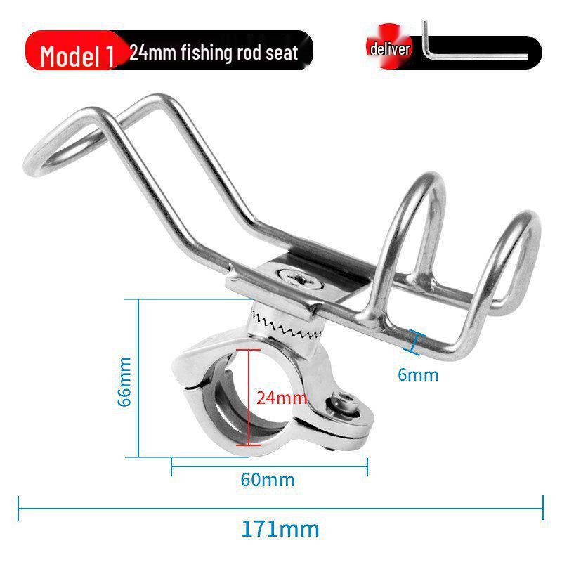 Marine 316 Stainless Steel Fishing Rod Holder for Yacht Trolling and Sea Fishing