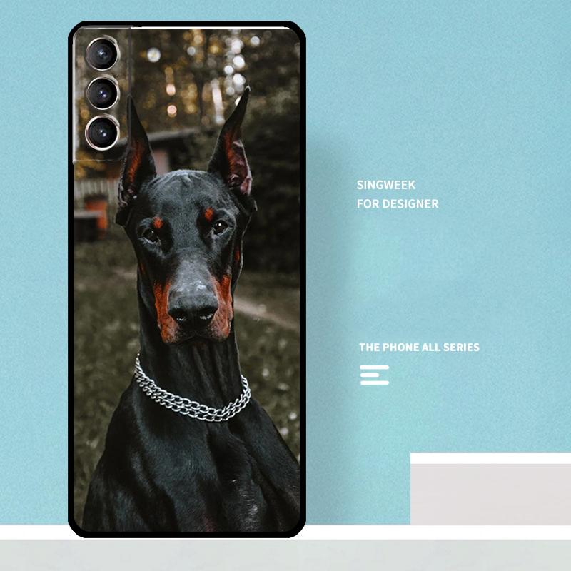 Doberman Dog Case For Samsung Galaxy S24 Ultra S20 S21 S22 S23 S25 Ultra S9 S10 Plus S25 FE Phone Cover